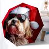1pc Santa Dog Automatic Folding Umbrella - 8-Rib Automatic Open/Close, Large Canopy Birthday Festival Gift Yy251217162