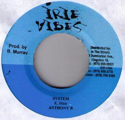 7inch Record ANTHONY B - System NONE Irie Vibes 2003 Jamaica Reggae, Ska & Dub Used