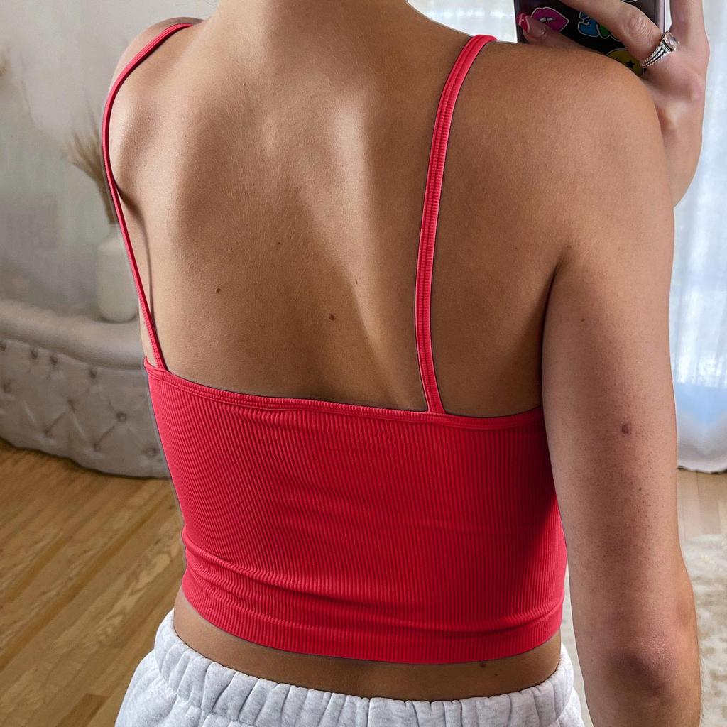 Fashionable Inner Wear Thin Bottoming Shirt Summer Threaded Navel Exposed Slim Fit Women's Small Camisole