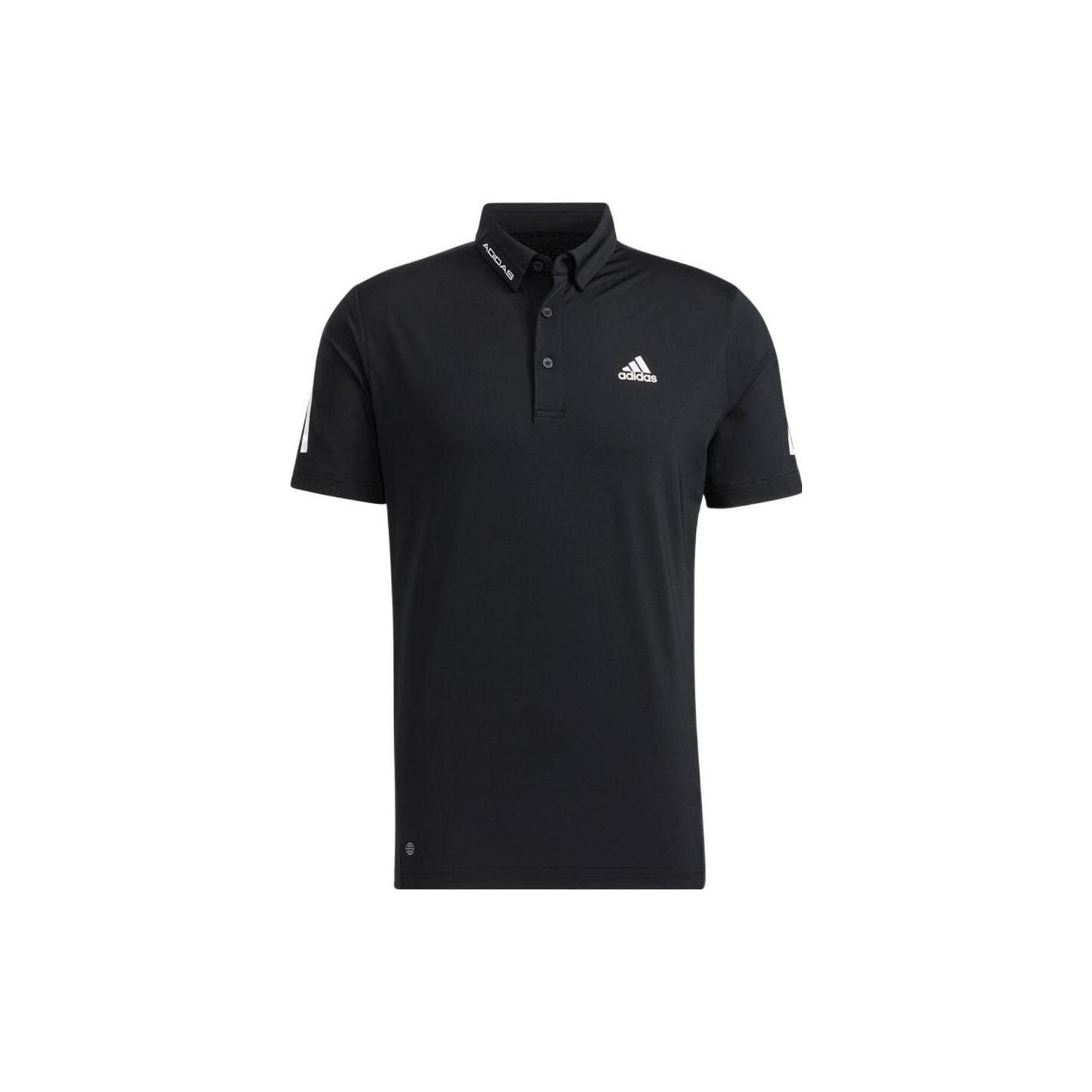 adidas Printing Logo Casual Stripe Short Sleeve Polo Shirt Black Men s HA3130 XL