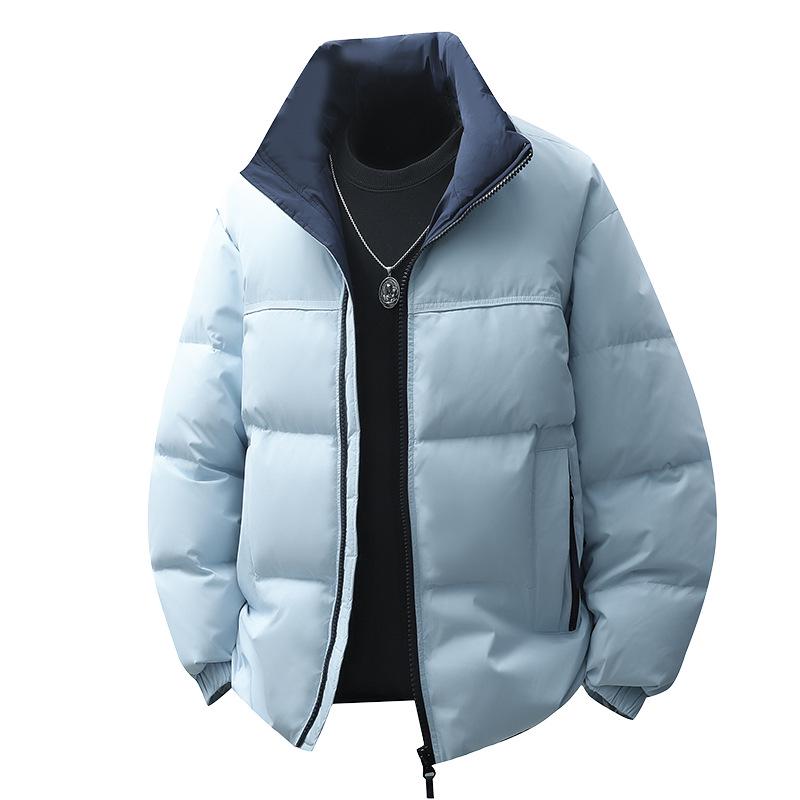 Trendy Warm Stand Collar Solid Color Down Jacket