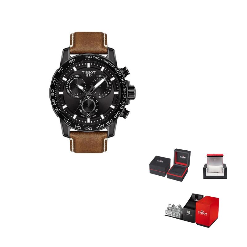 

TISSOT Daring Collection Quartz Movement Men s Watches Watch 45.5mm Black Dial Stainless Steel Case T125.617.36.051.01 Black Dial Brown Strap