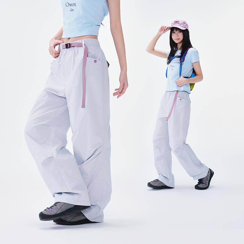 Women's Pants, American Straight Leg Work Pants, Loose Paratrooper Pants, Hong Kong Style Functional Casual Pants