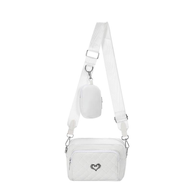 

New soft leather women s bag crossbody bag embroidered thread change bag simple solid color large capacity shoulder bag mother bag белый