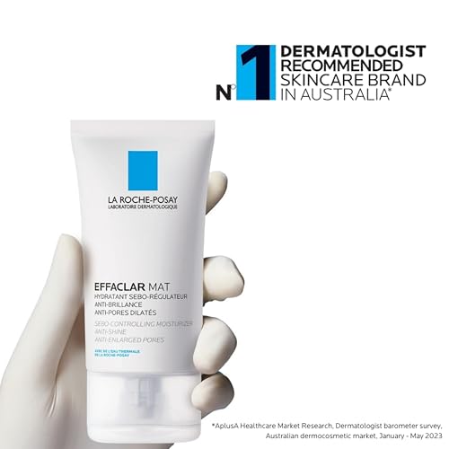 La Roche-Posay Effaclar Matte Moisturizing Gel Cream for Acne-Prone Skin, 40g, Relieves Acne, Dead Skin, and Shine with this Derma Cosmetics