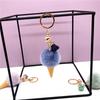 Ice Cream Keychain Cute Bag Cartoon Plush Pendant Cone Car Key Chain Ring Hairball Creative Gift