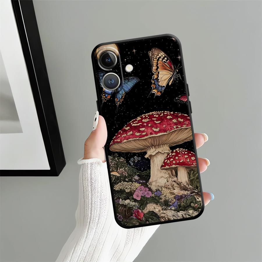 

Кейс для iPhone 17 Pro Max 13 15 Pro 7 8 Air 12 11 14 16 XR XS MAX с рисунком гриба для покера Чехол для телефона iPhone 15