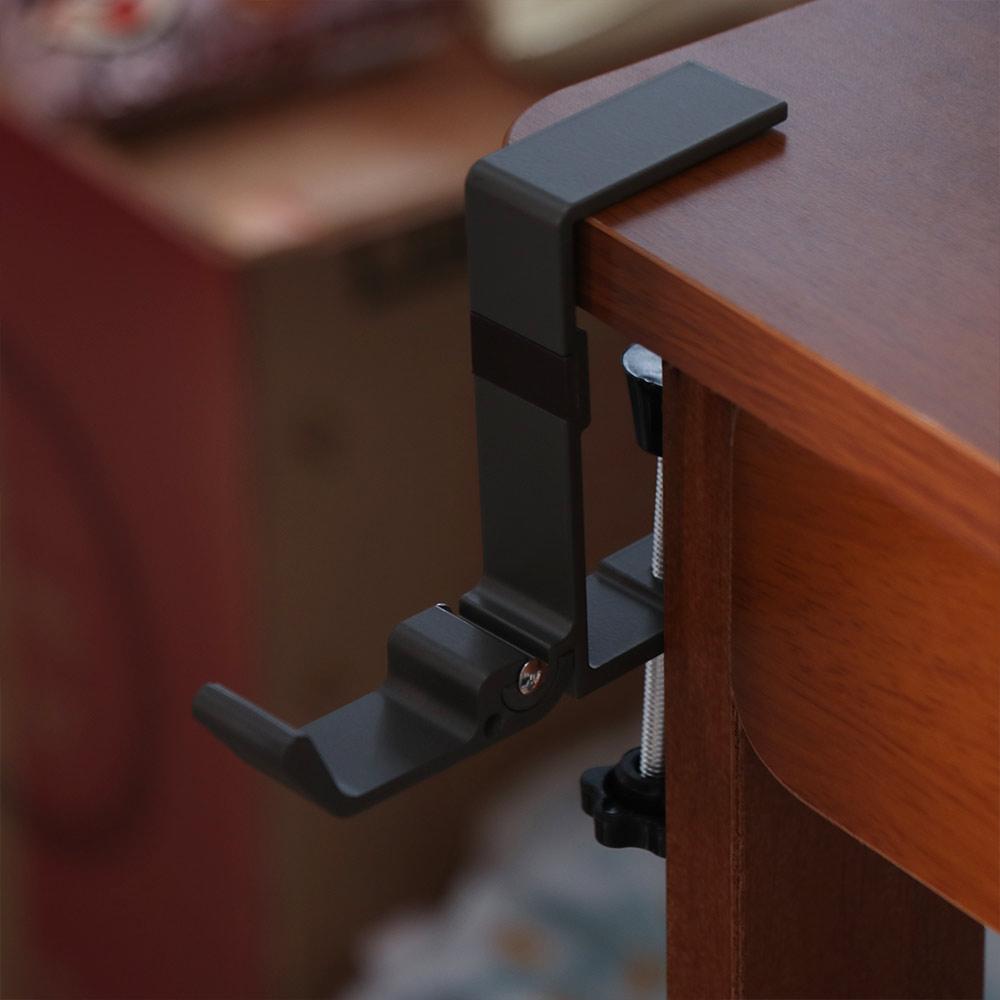 Punch-free Desk Edge Bag Hook Foldable Desk Headset Hanger Hanging Handbag Holder  Home