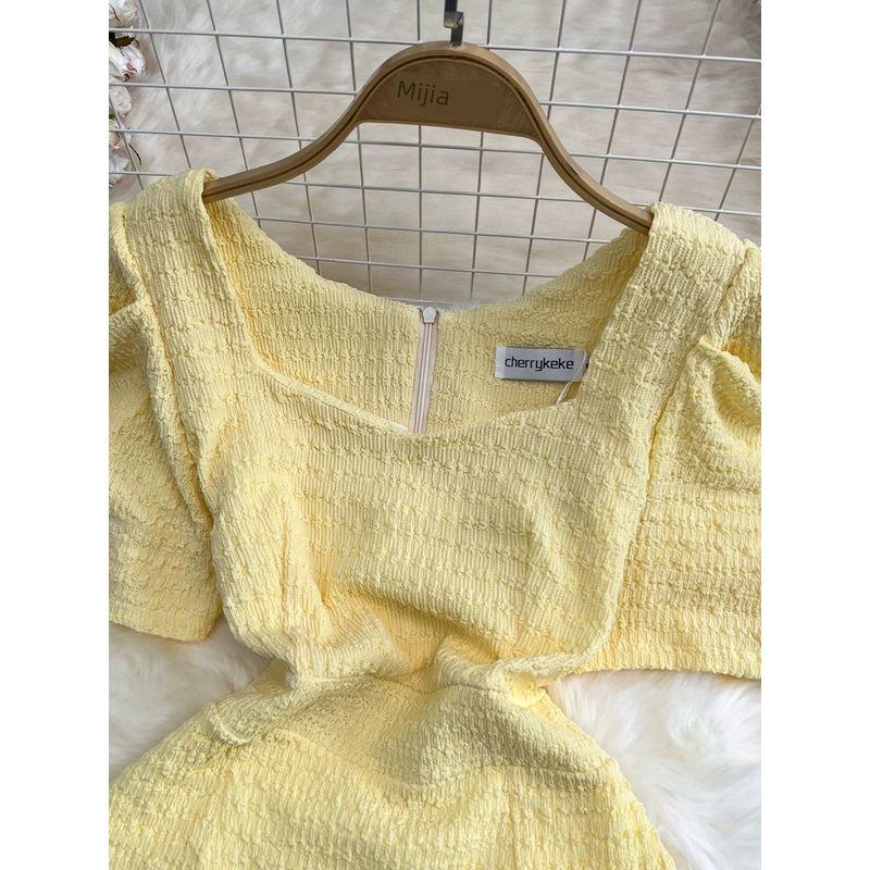 Age-Reducing Summer New Arrival Square Collar A- line Princess Dress