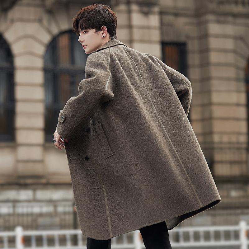 Двустороннее шерстяное пальто мужское — фото 4