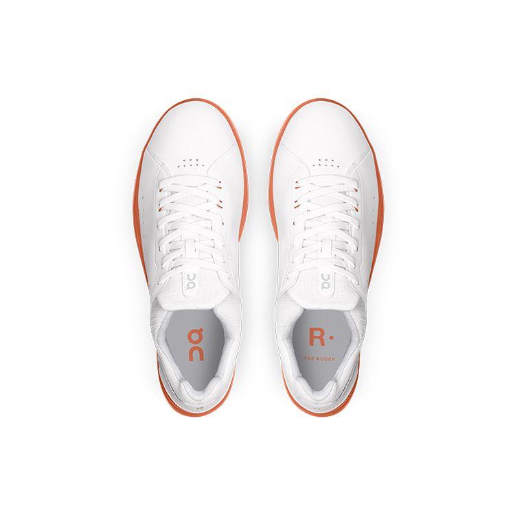 On Roger Synthetic Leather N-Slip Wear-Resistant Lightweight Low-Top Sneakers Men Sneakers White Orange 48.98962