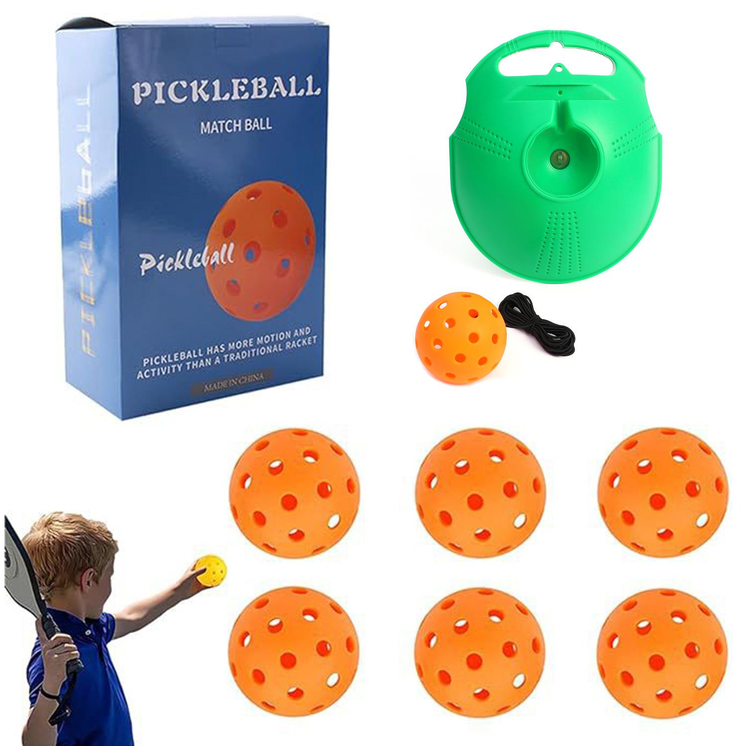 

Одиночный тренажер Peak Ball с 40 отверстиями, высокоэластичный полиэтиленовый мяч с отверстиями. Набор для тренировки пиклбола для начинающих.