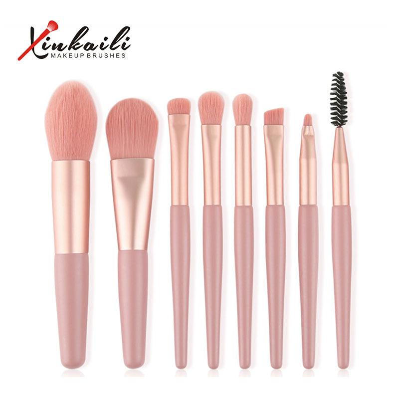 Mini Makeup Brush Set, Complete Set of Beginners’ Beauty Tools with Wooden Handle, Soft-bristled Makeup Brushes