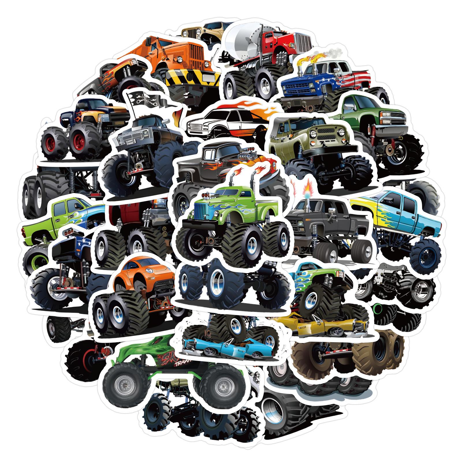 

55 Наклейки Граффити Транспортировка Больших Грузовиков Мультяшный Монстр-Трак Автомобиль Крутые Наклейки