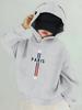 1pc Boys' Red Hooded Sweatshirt with Paris France Lettering & French Flag Print - Casual Pullover Sweater for Autumn/Winter, Mac