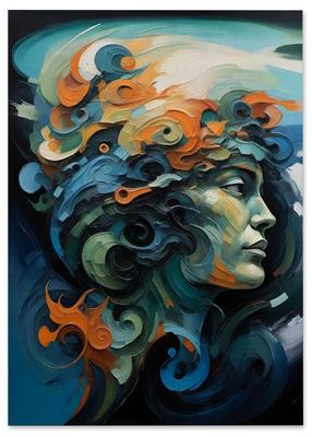 Poster Portrait Abstraction Painting