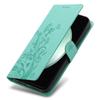 For Samsung Galaxy S25 FE Wallet Case Butterfly Floral Imprint PU Leather Phone Cover with Wrist Strap