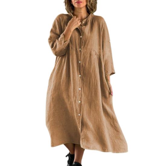 Women Down Dress Tunic Dress Casual Button Summer Beach Vacation T-shirt