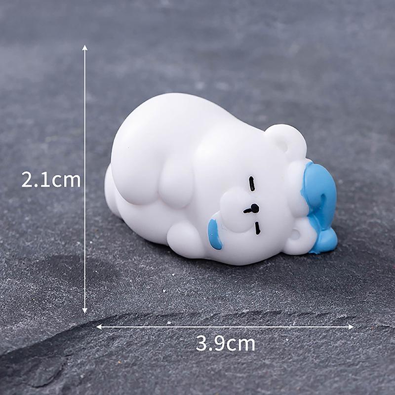 

Мини-украшение в виде белого медведя, мультяшный белый медведь, микропейзаж, кукольный домик, модель автомобиля, интерьер, украшение для домашнего рабочего стола