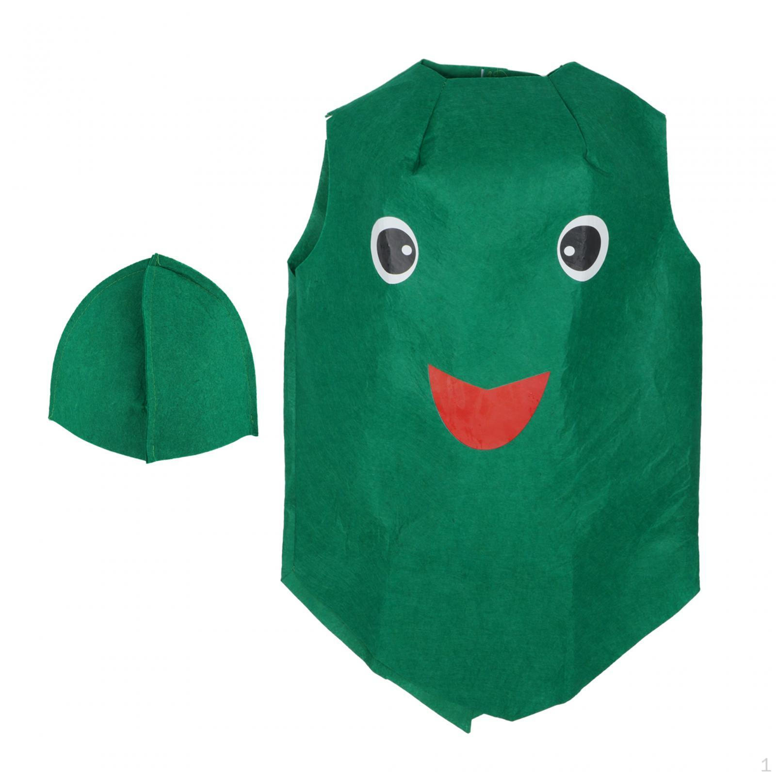 

Дитячий кумедний овочевий костюм для косплею для хлопчиків і дівчаток, портативний милий з капелюшком, одягайся для реквізиту для дитини Cucumber