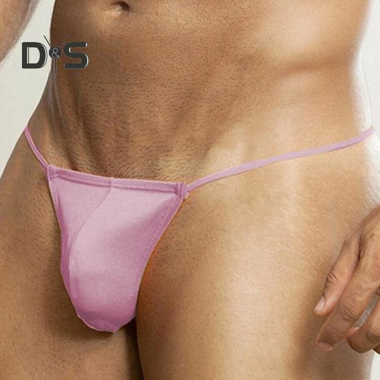 Sexy Herren-Tanga, niedrige Taille, U-konvex, T-String-Stil, atmungsaktive Unterwäsche, freie Bewegung, einfarbige Slips für den Alltag