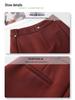 2025 Spring/Summer Women's High-Waist Red A-Line Slimming Wide-Leg Shorts
