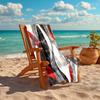 1Pc Abstract Flame Beach Towel, Quick Dry, Multi-Use for Beach Pool Gym Yoga Home Travel, Christmas, Halloween, Xmas Gift M92831