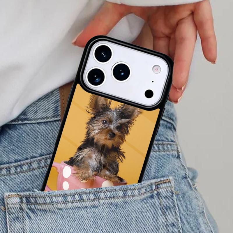 Yorkshire Terrier Yorkie Dog Pet Animal Phone Case for iPhone 17ProMax 12 13 14 15 16e 17 Pro Max Plus Air Cover