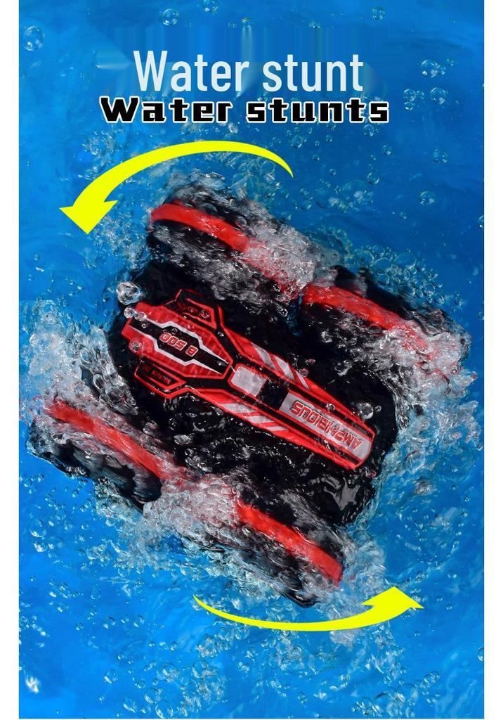 Amphibious Remote Control Stunt Car - Double-Sided Land & Water Toy Vehicle