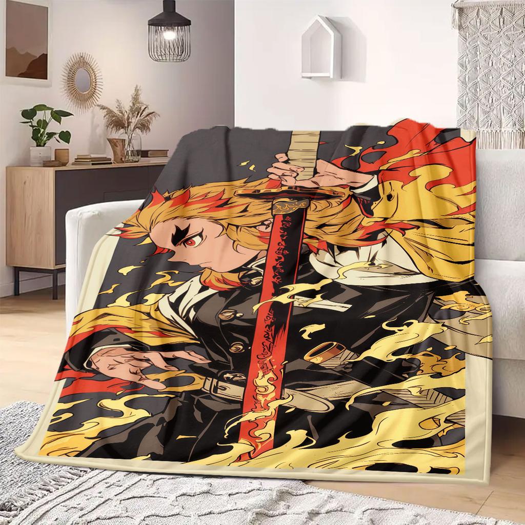 Kimetsu no Yaiba Flannel Blanket Warm,Comfortable,Suitable for Bedrooms,Sofas,Beds,Chairs,Picnics,Travel