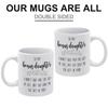 1pc 11oz White Ceramic Coffee Mug, Double-Sided Printed Cup for Hot Drinks, Dishwasher Safe, Great Gift Idea for Friends Family and Coworkers