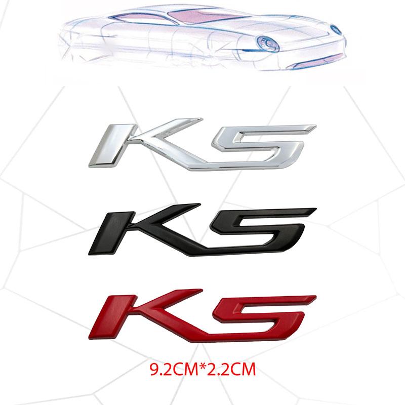 1PCS 3D Metal K5 Logo Car Tail Trunk Badge Fender Side Sticker Decals Auto Emblem Accessory for KIA K5 Vehicle Decoration bpdhk00