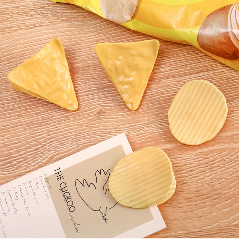 10er-Pack Chip-Klammern Runde/Dreieckige Chip-Klammern Minimalistische Buchzubehör Notizbuch Snack Foto Journal Klammer
