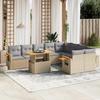 VidaXL Garden Lounge Set with Cushions 10 Pcs, Patio Sofas, Patio Furniture Set, Outdoor Furniture, Beige 3273677