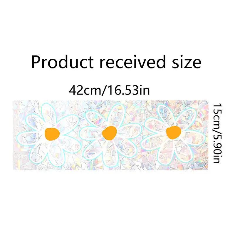 1Pc Self-Adhesive Daisy Flower Window Sticker Sun Catcher Rainbow Decals for Home Office School Decoration Easy To Apply