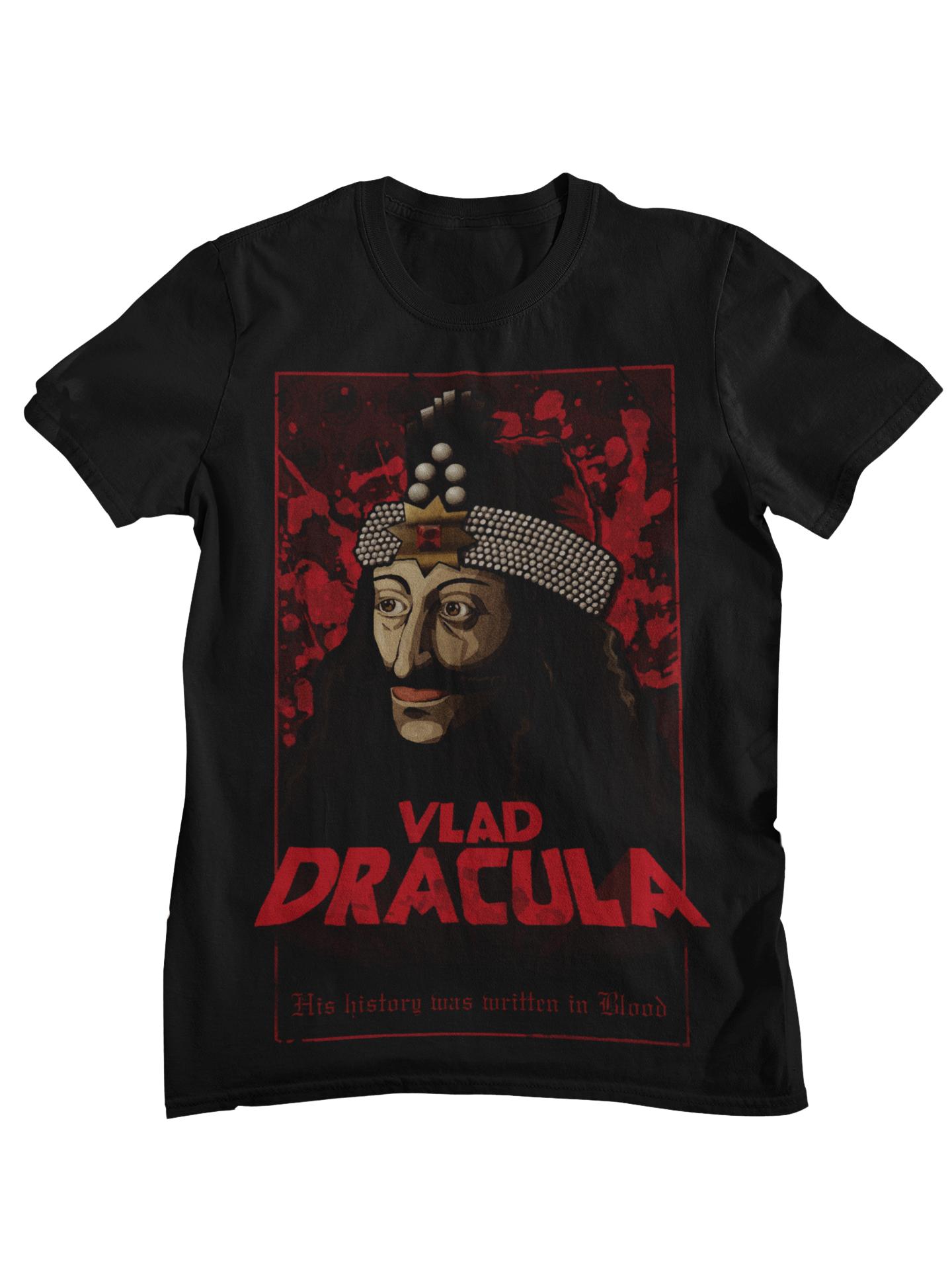 Vlad Dracula The Impaler Historical Vampire Horror Graphic TShirt Unisex Women Casual Cotton Streetwear Tops S