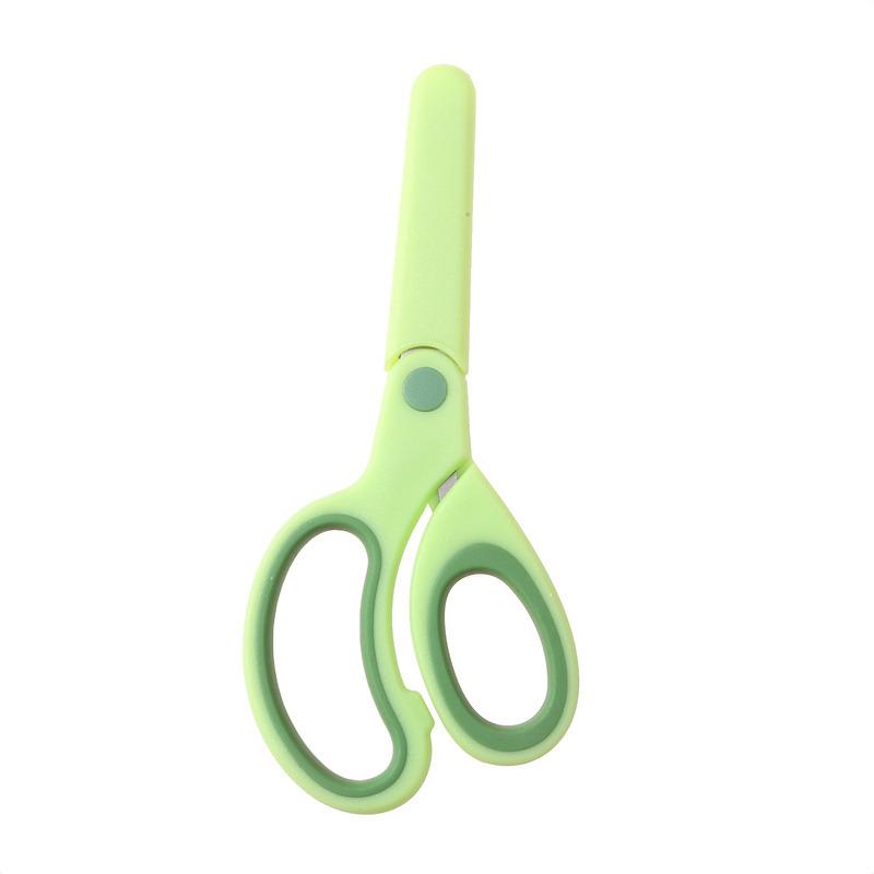 Safty Scissors For Kids Student DIY Paper Children's Left-handed Scissors Scissors With Sleeve Cutting Tool Stationery