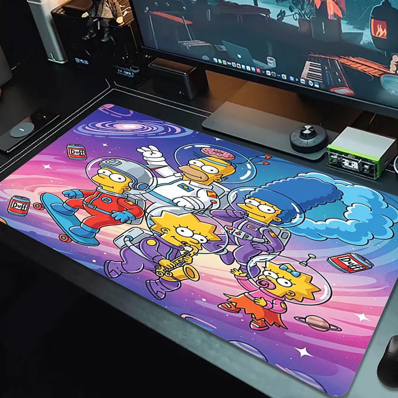 The Simpsons Color Mouse Pad Large Gaming Table Cushion Non-slip Laptop Tablet Big Mousepad XXL Mat Mini PC Playmat With Lock edge