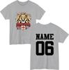 Personalised England Tournament 2026 Tshirt Custom Name Number Football Fan Top