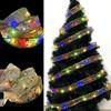 Christmas Ribbon Fairy Light Christmas Decoration For Home 2025 DIY Bows String Light Tree Ornaments Xmas Decor New Year 2026