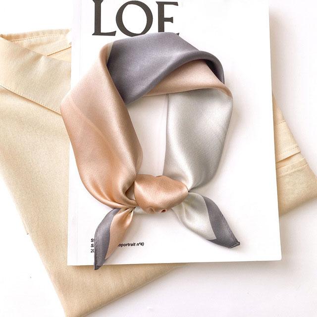 2026 Novo Lenço 100% Seda Pura Feminino Pescoço Cabelo Foulard Bandana Quadrado Pequeno Headband Hijab Estampado Poncho Lenços Pashmina