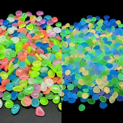 Medium Artificial Luminous Pebbles for Vase, Potted Plants, and Fish Tank Landscaping (1-1.5cm)