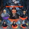 Spooky Motion Activated Skeleton Candy Holder with Light Up Red Eyes