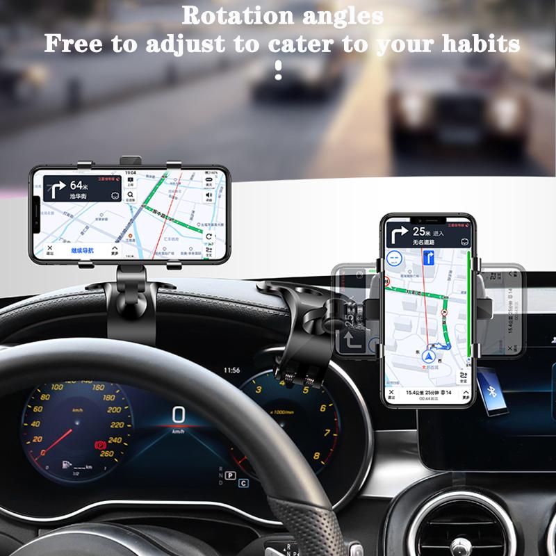 AGZ1 Dashboard Car Phone Holder Sun Visor Rearview Mirror 1200 Rotation Bracket For Honda Civic FIT Accord Prelude CRV 5th City CRZ
