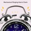 Super-Loud Twin-Bell Vintage Alarm Clock Compact Size Alarm Clock For Students,Fashioned Circle Alarm Clock for Nightstand Desk