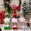 Einzigartiges Weihnachtsgeschenk für die Familie Leuchtende Wichtelfigur, Gestrickte Figur mit LED-Licht, Kreative Hängende Beine Sitzende Ornamente Leuchtender Schreibtisch