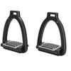 1 Pair Horse Stirrups Alloy Side Opening Safety Stirrup with Anti Slip Pads for Training Practice