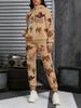 Spring and Autumn New Women's Casual Fashion Zipper Hooded Sweater Sweatpants Set Lightweight and Comfortable