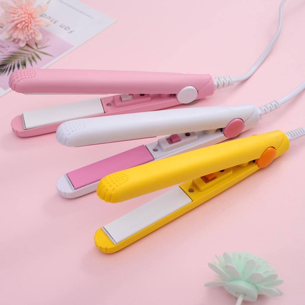 2 in 1 Hair Straightener Mini Curling Iron Portable Hair Curler  for Short Hair Fine Hair