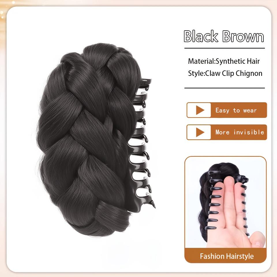 Luxurious Braided Buns Hair Extension Claw Clip For Women With Twist Clip For Daily Wear Hair Bun For Women